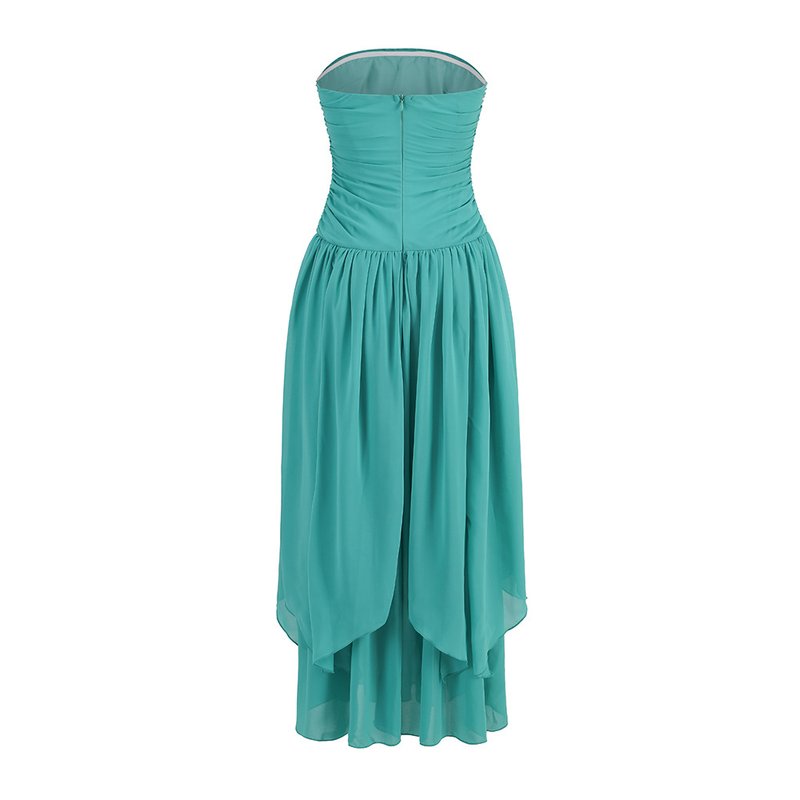 Strapless High Slit Chiffon Gown H6059