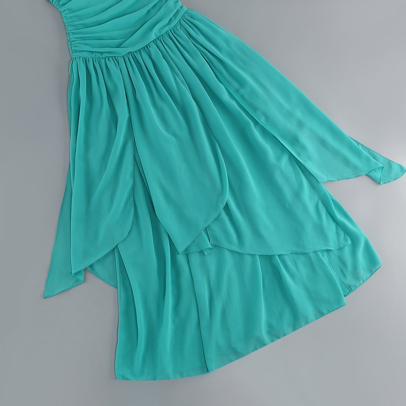 Strapless High Slit Chiffon Gown H6059