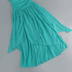 Strapless High Slit Chiffon Gown H6059