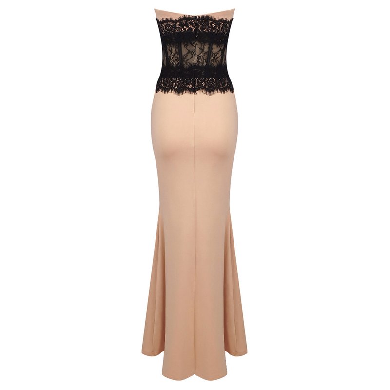 Strapless Lace Corset Gown H6382