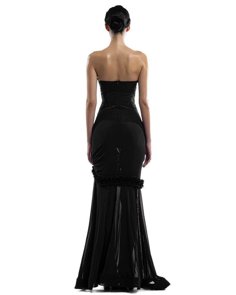 Strapless Lace Corset Gown H6849