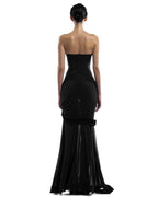Strapless Lace Corset Gown H6849