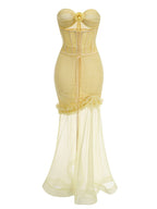 Strapless Lace Corset Gown H6849