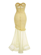 Strapless Lace Corset Gown H6849