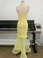 Strapless Lace Corset Gown H6849