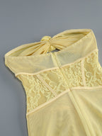 Strapless Lace Corset Gown H6849