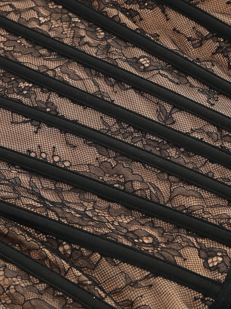 Strapless Lace Corset Gown H7146