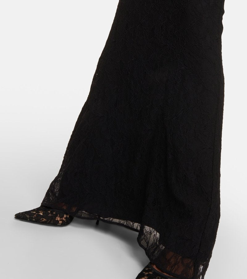 Strapless Lace Corset Maxi Dress H6161