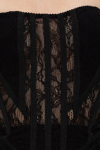 Strapless Lace Corset Maxi Dress H6161