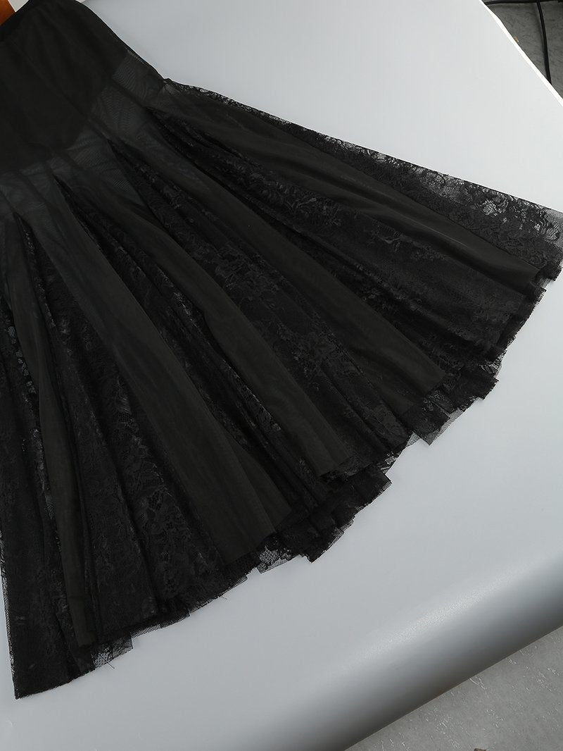 Strapless Lace Corset Maxi Dress H6554