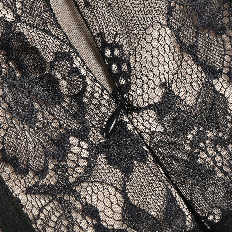 Strapless Lace Corset Maxi Dress H6897