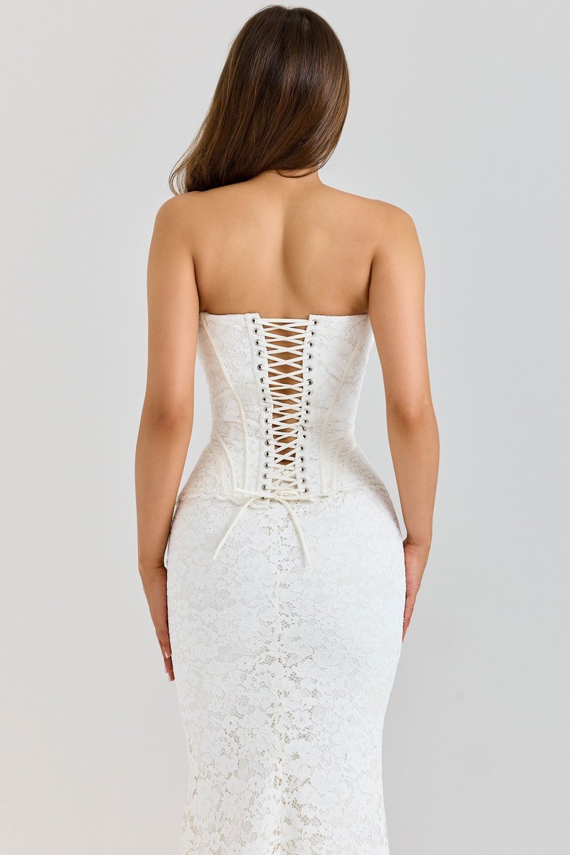 Strapless Lace Corset Mermaid Dress H7143