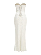 Strapless Lace Corset Mermaid Dress H7143
