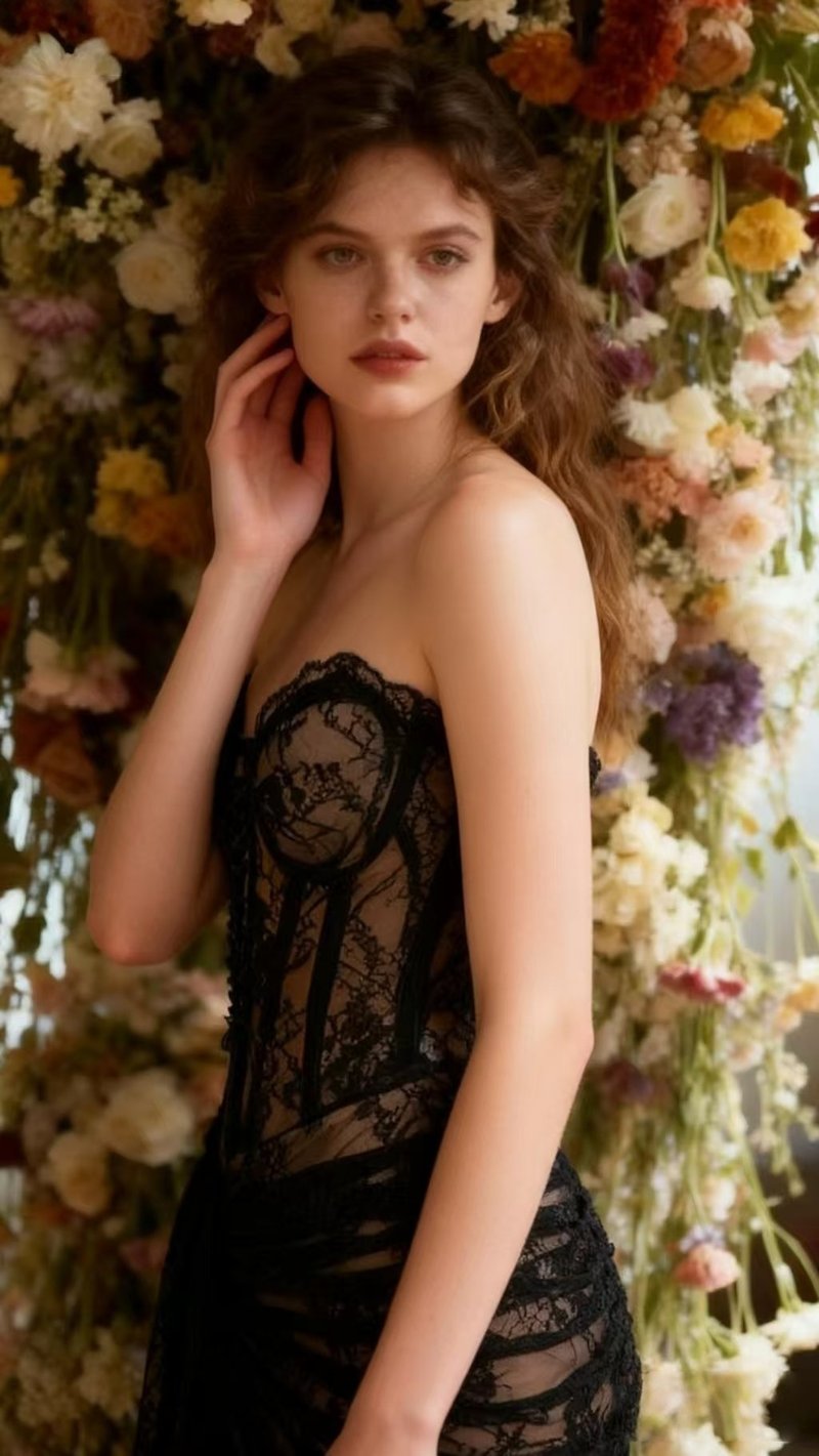 Strapless Lace Corset Mini Dress H7067