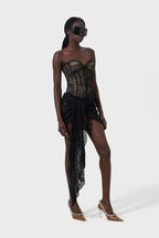 Strapless Lace Corset Mini Dress H7067