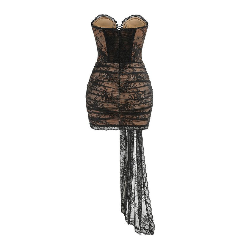 Strapless Lace Corset Mini Dress H7067