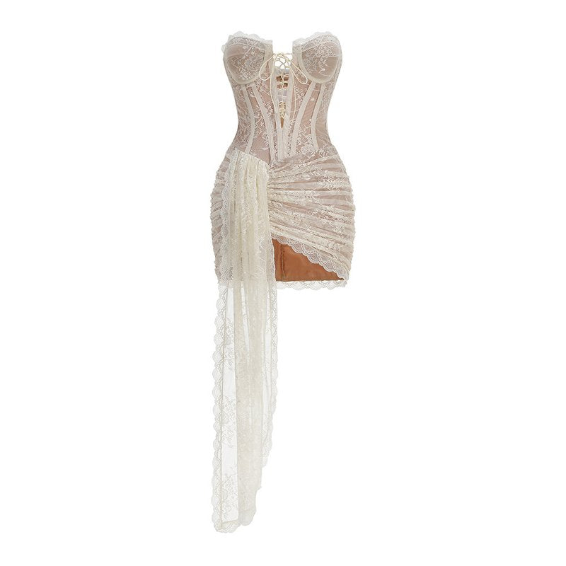 Strapless Lace Corset Mini Dress H7067