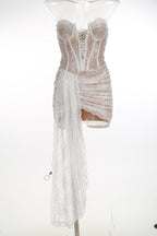 Strapless Lace Corset Mini Dress H7067