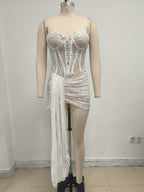 Strapless Lace Corset Mini Dress H7067