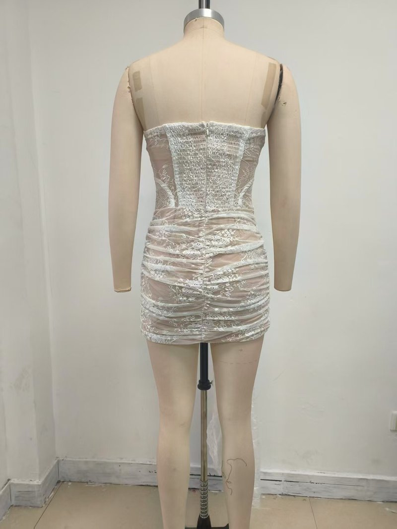 Strapless Lace Corset Mini Dress H7067