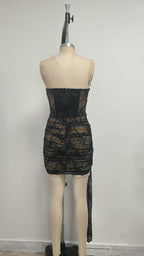 Strapless Lace Corset Mini Dress H7067