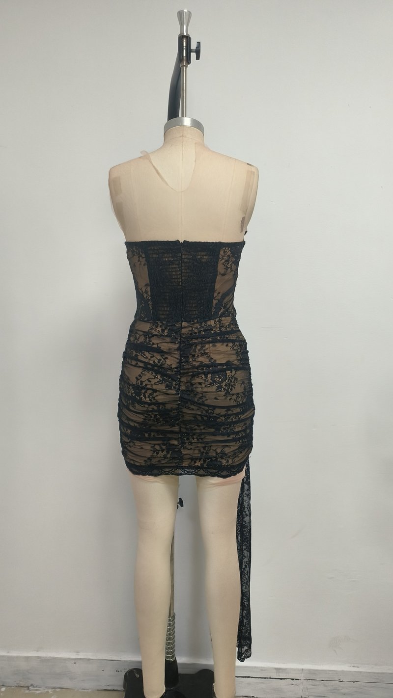 Strapless Lace Corset Mini Dress H7067