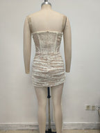 Strapless Lace Corset Mini Dress H7067