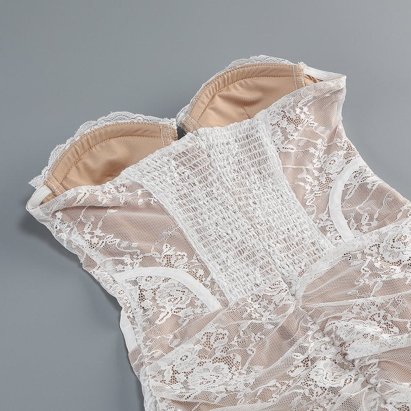 Strapless Lace Corset Mini Dress H7067