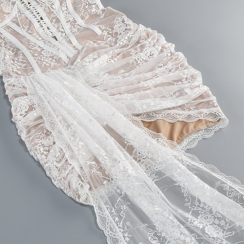 Strapless Lace Corset Mini Dress H7067