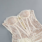 Strapless Lace Corset Mini Dress H7067