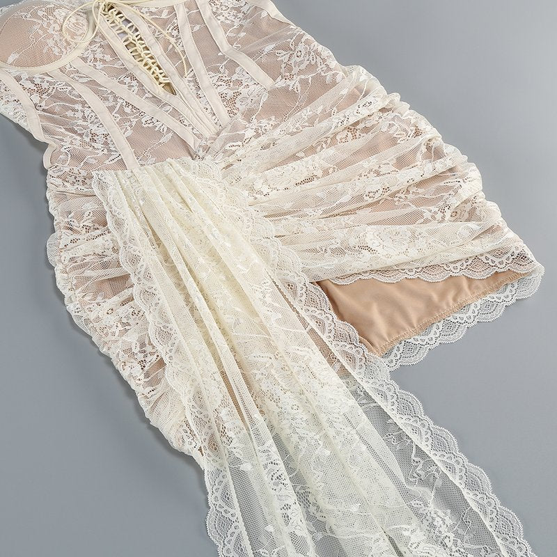 Strapless Lace Corset Mini Dress H7067