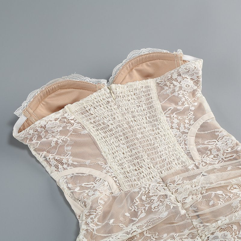 Strapless Lace Corset Mini Dress H7067