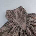 Strapless Lace Flared Mini Dress H6760