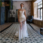 Strapless Lace Mermaid Wedding Gown H7150