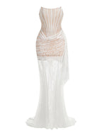 Strapless Lace Mermaid Wedding Gown H7150