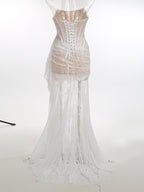 Strapless Lace Mermaid Wedding Gown H7150