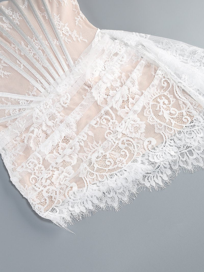 Strapless Lace Mermaid Wedding Gown H7150