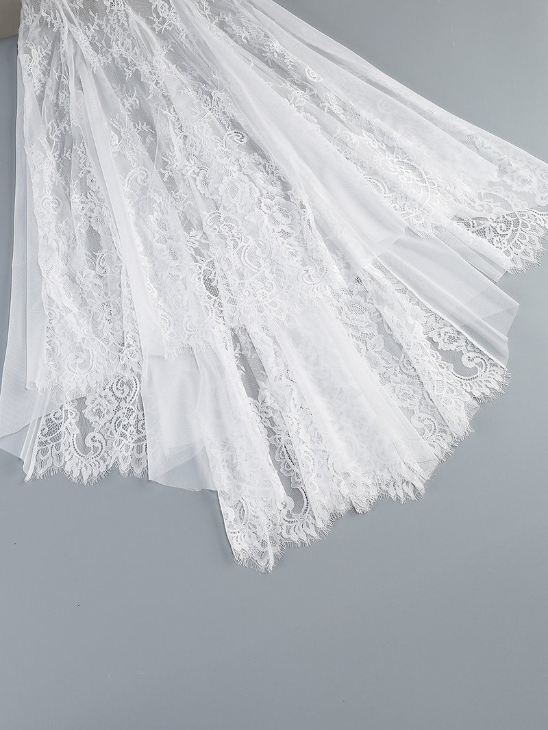 Strapless Lace Mermaid Wedding Gown H7150