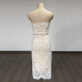 Strapless Lace Midi Dress with Belt H6682
