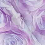 Strapless Lavender Rose Applique Dress H6411