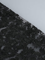 Strapless Leather Lace Maxi Dress H6551