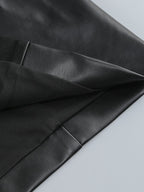 Strapless Leather Lace Maxi Dress H6551