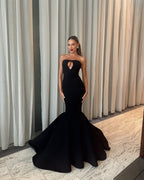 Strapless Mermaid Cutout Evening Gown H6656