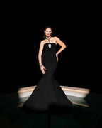 Strapless Mermaid Cutout Evening Gown H6656
