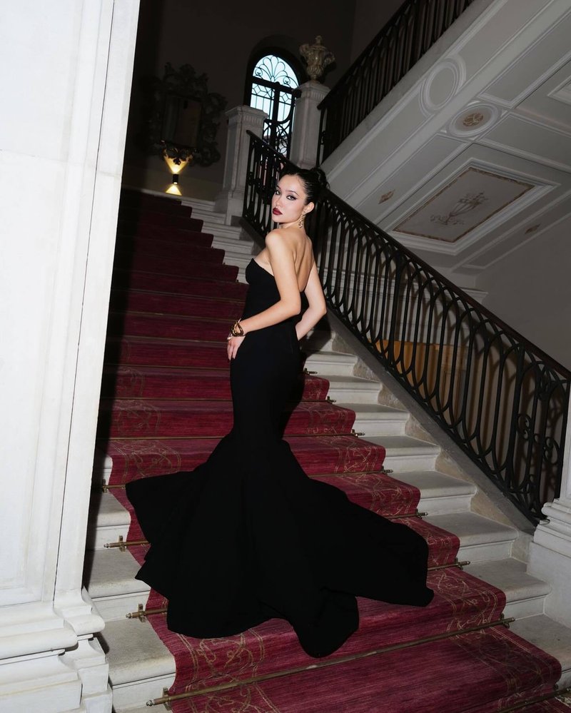 Strapless Mermaid Cutout Evening Gown H6656