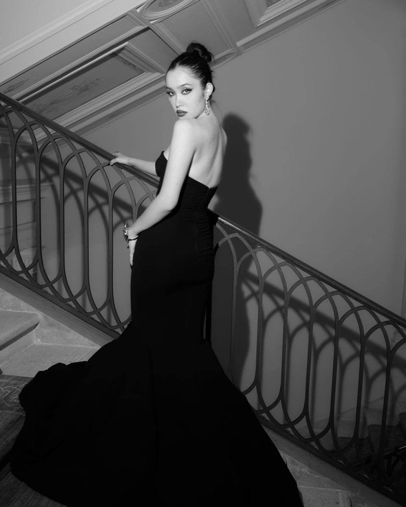 Strapless Mermaid Cutout Evening Gown H6656