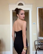 Strapless Mermaid Cutout Evening Gown H6656