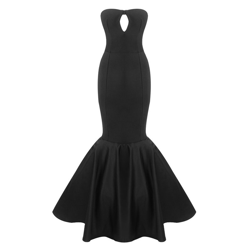 Strapless Mermaid Cutout Evening Gown H6656