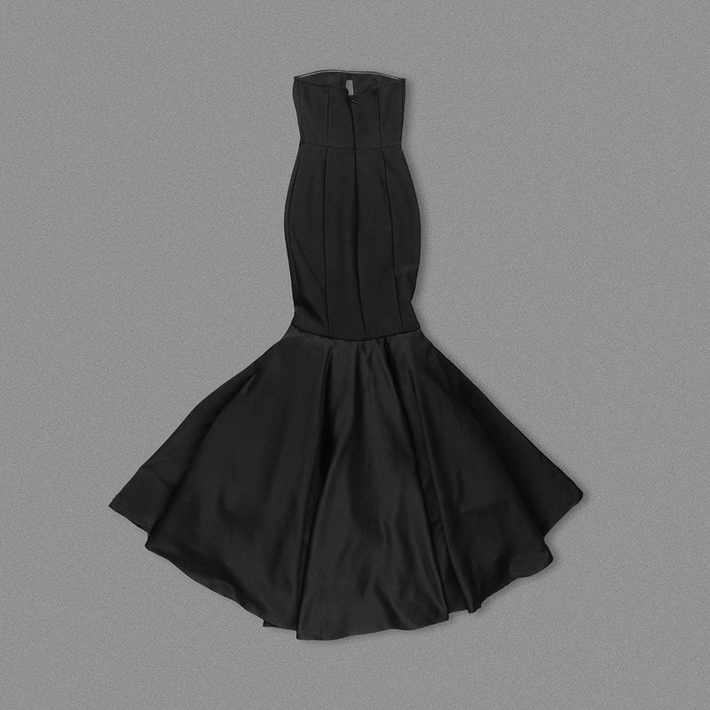 Strapless Mermaid Cutout Evening Gown H6656