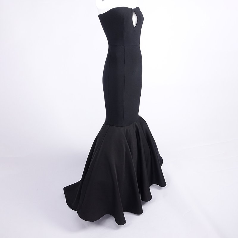 Strapless Mermaid Cutout Evening Gown H6656